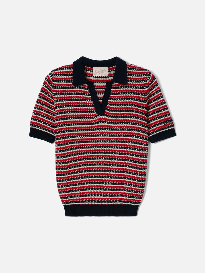 Polo Caddy Ridge in maglia di cotone a righe