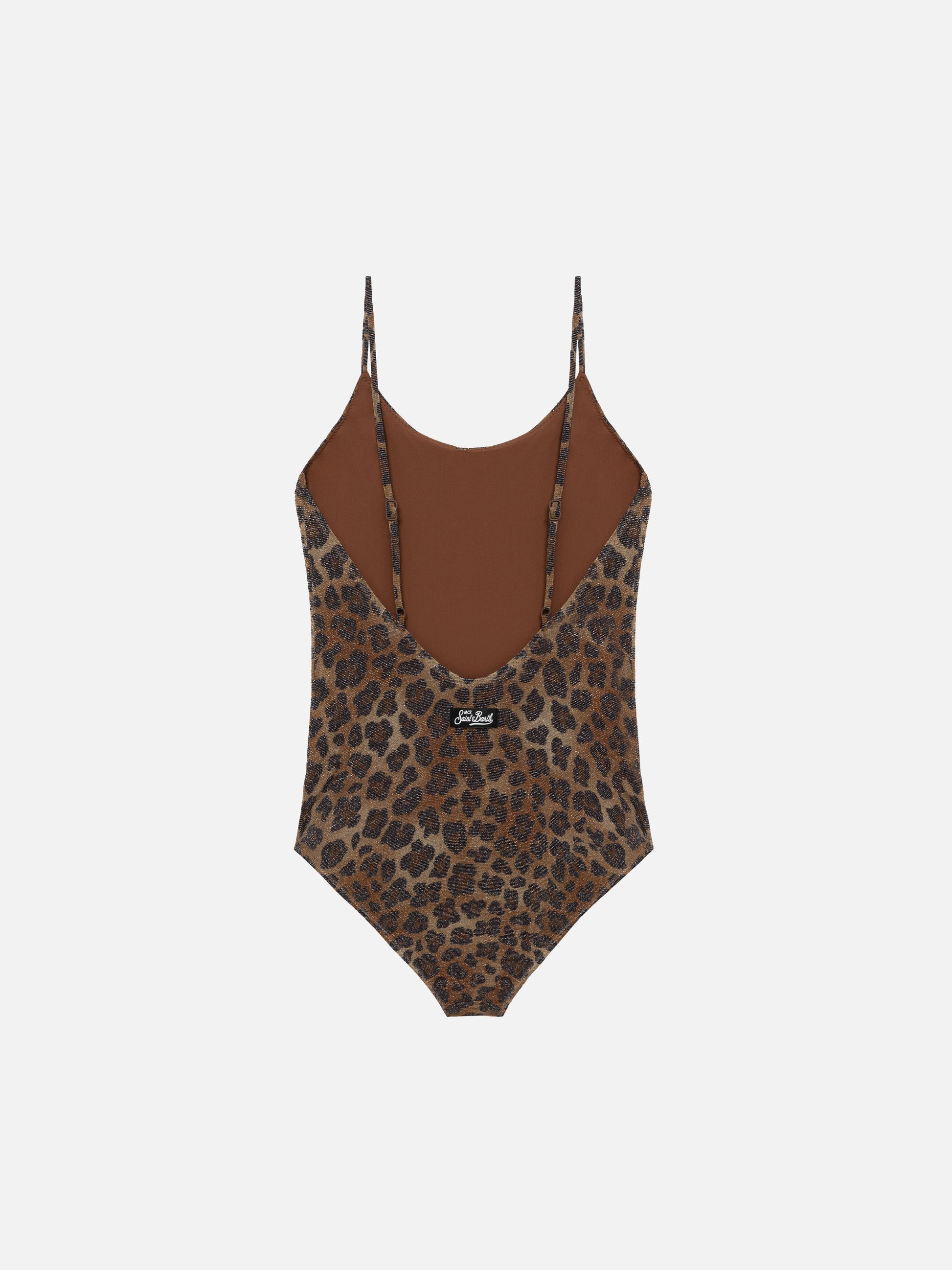 Cecille Jr one-piece lurex swimsuit with animalier print - MC2 Saint Barth