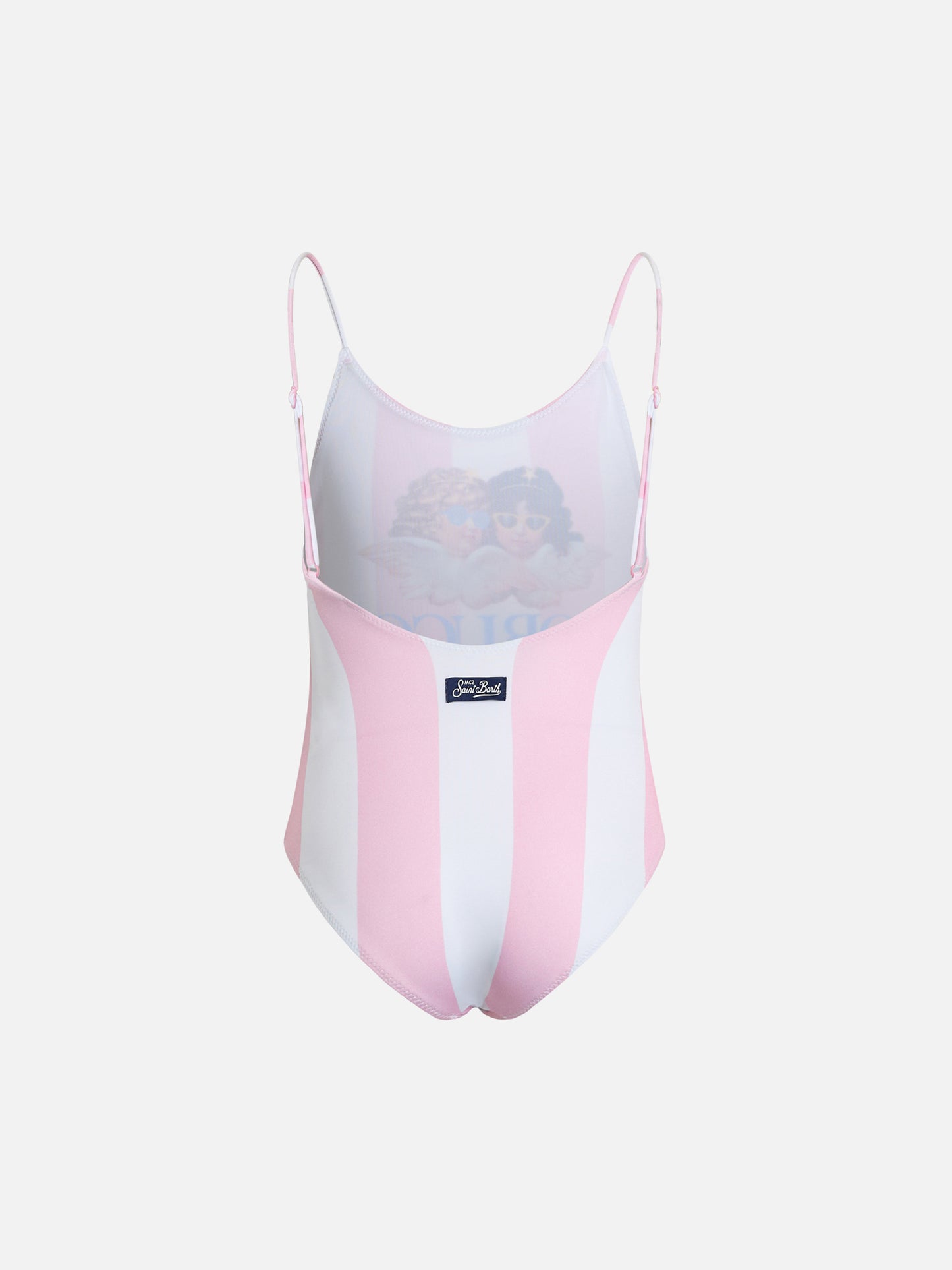 Girl one-piece swimsuit Cecille Jr with Fiorucci angels placed print | FIORUCCI SPECIAL EDITION - MC2 Saint Barth