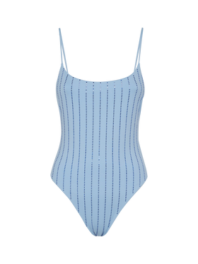 One-piece swimsuit Cecille with rhinestone striped embellishment - MC2 Saint Barth