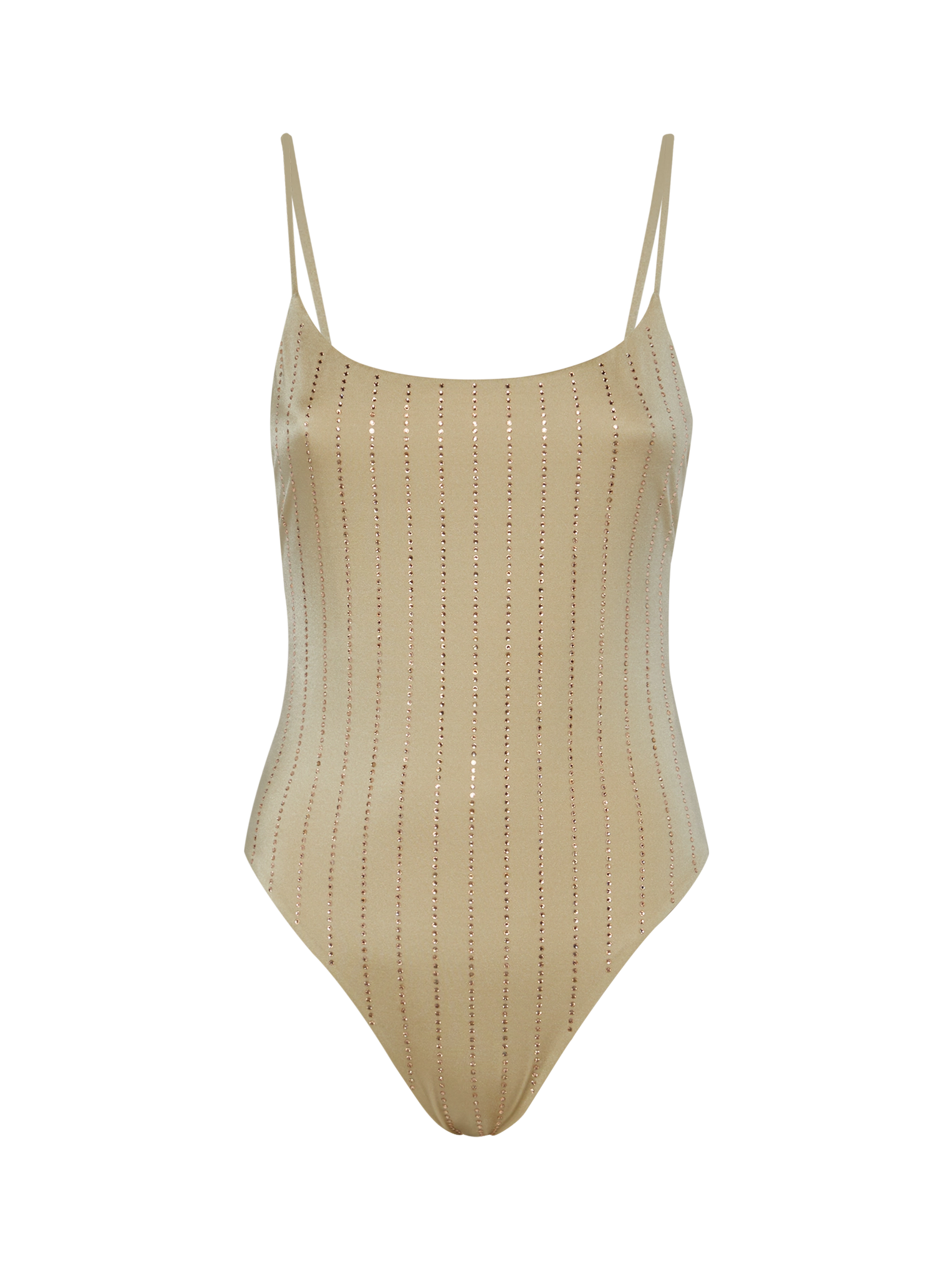 One-piece swimsuit Cecille with rhinestone striped embellishment - MC2 Saint Barth