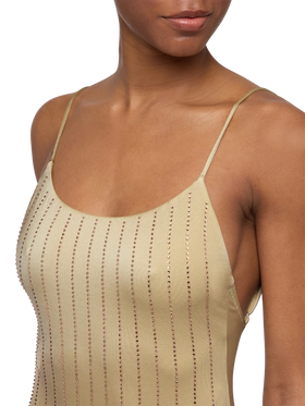 One-piece swimsuit Cecille with rhinestone striped embellishment - MC2 Saint Barth