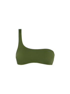Celestine military green one-shoulder bralette top - MC2 Saint Barth