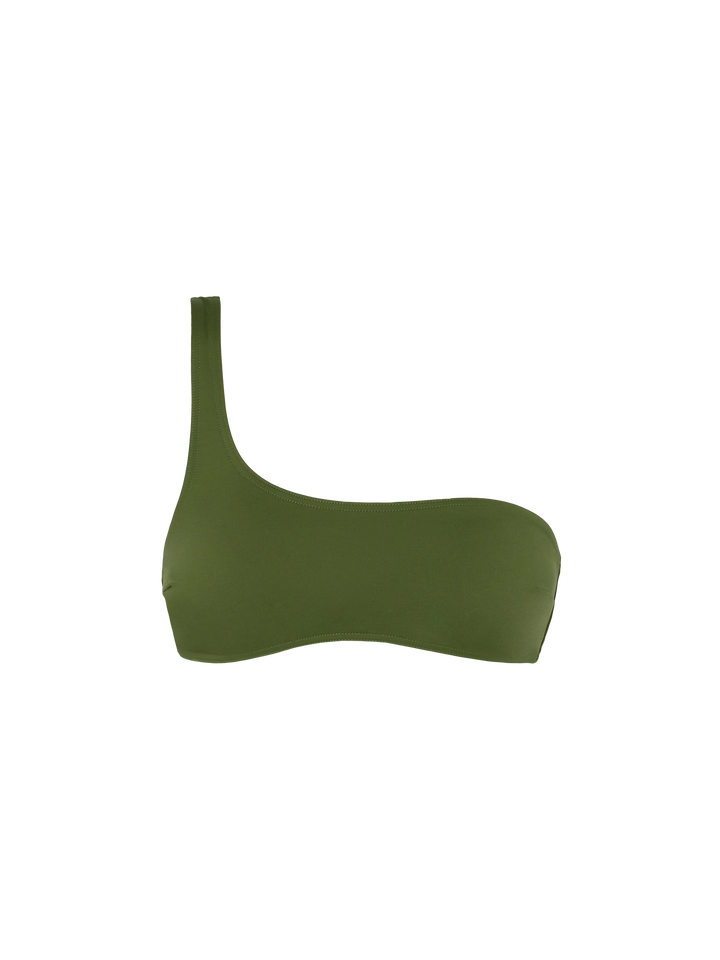 Celestine military green one-shoulder bralette top - MC2 Saint Barth