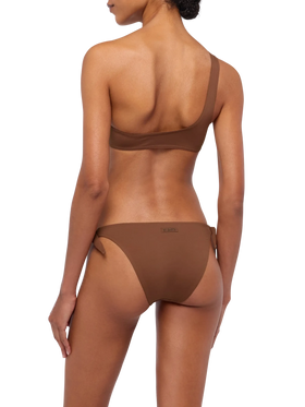 Celestine Yali brown bikini with one-shoulder bralette top and classic briefs - MC2 Saint Barth