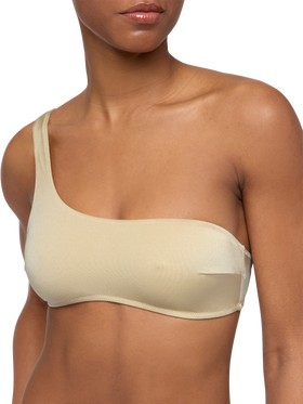 Celestine shimmer gold one-shoulder bralette top - MC2 Saint Barth