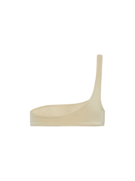 Celestine shimmer gold one-shoulder bralette top - MC2 Saint Barth