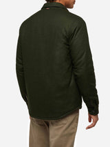 Wooly green overshirt Chalet with St. Barth embroidery