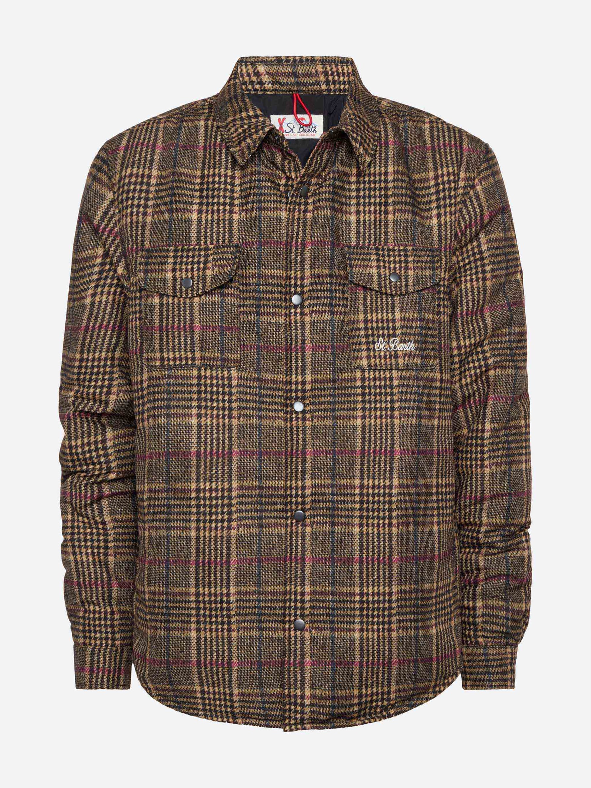 Technic fabric overshirt Chalet with Prince of Wales print - MC2 Saint Barth