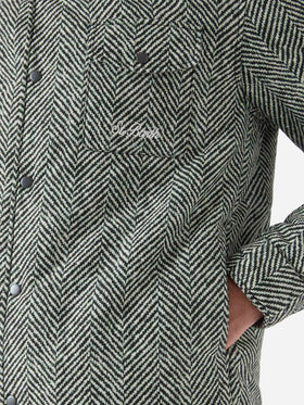 Technic fabric overshirt Chalet with herringbone print
