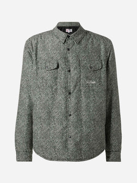 Technic fabric overshirt Chalet with herringbone print