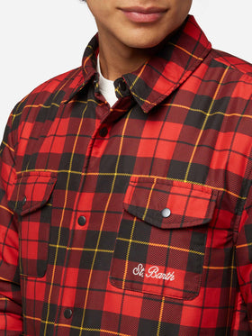 Technic fabric overshirt Chalet with check print - MC2 Saint Barth