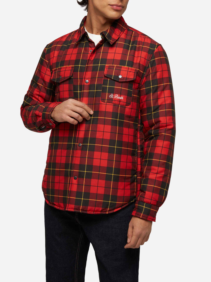 Technic fabric overshirt Chalet with check print - MC2 Saint Barth