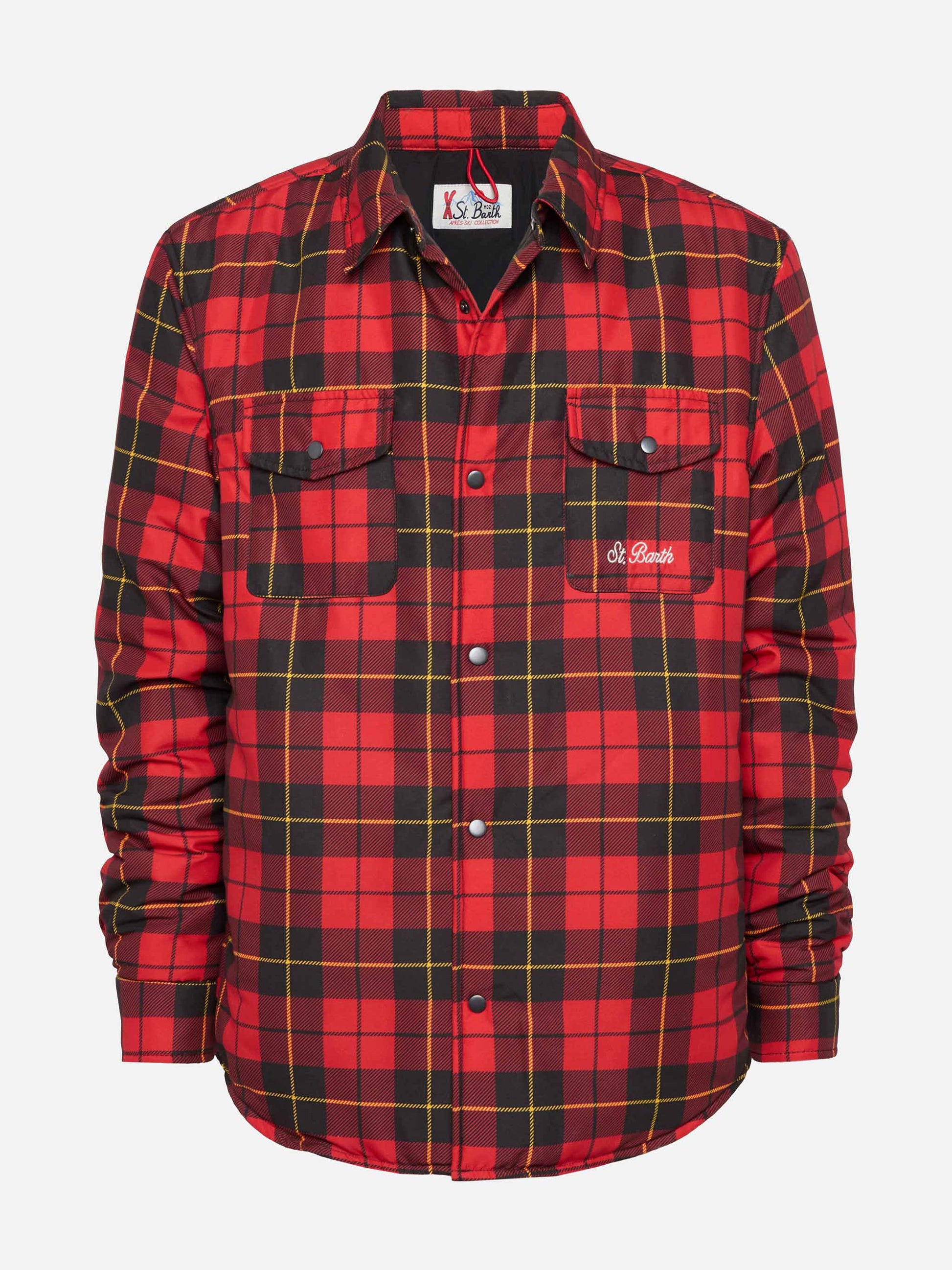 Technic fabric overshirt Chalet with check print - MC2 Saint Barth
