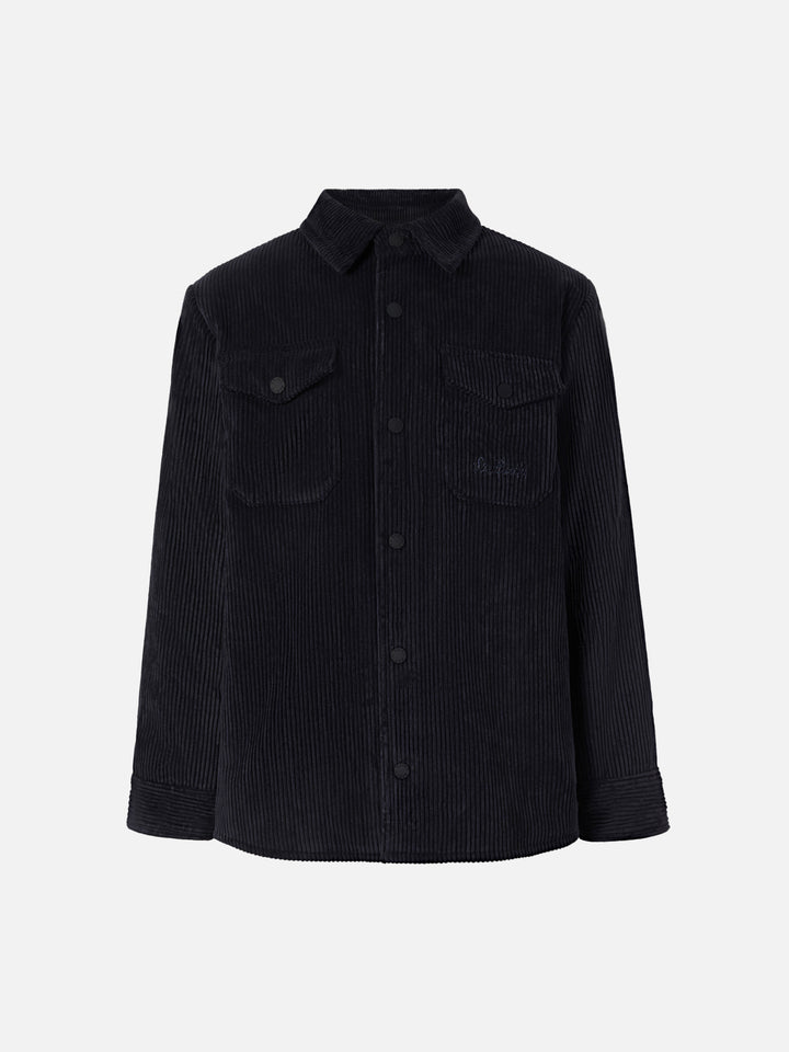 Camicia imbottita Chalet Jr in corduroy blu navy