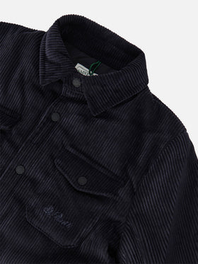 Chalet Jr padded corduroy shirt in navy blue