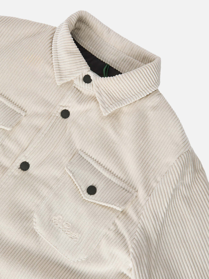 Camicia imbottita Chalet Jr in corduroy ice