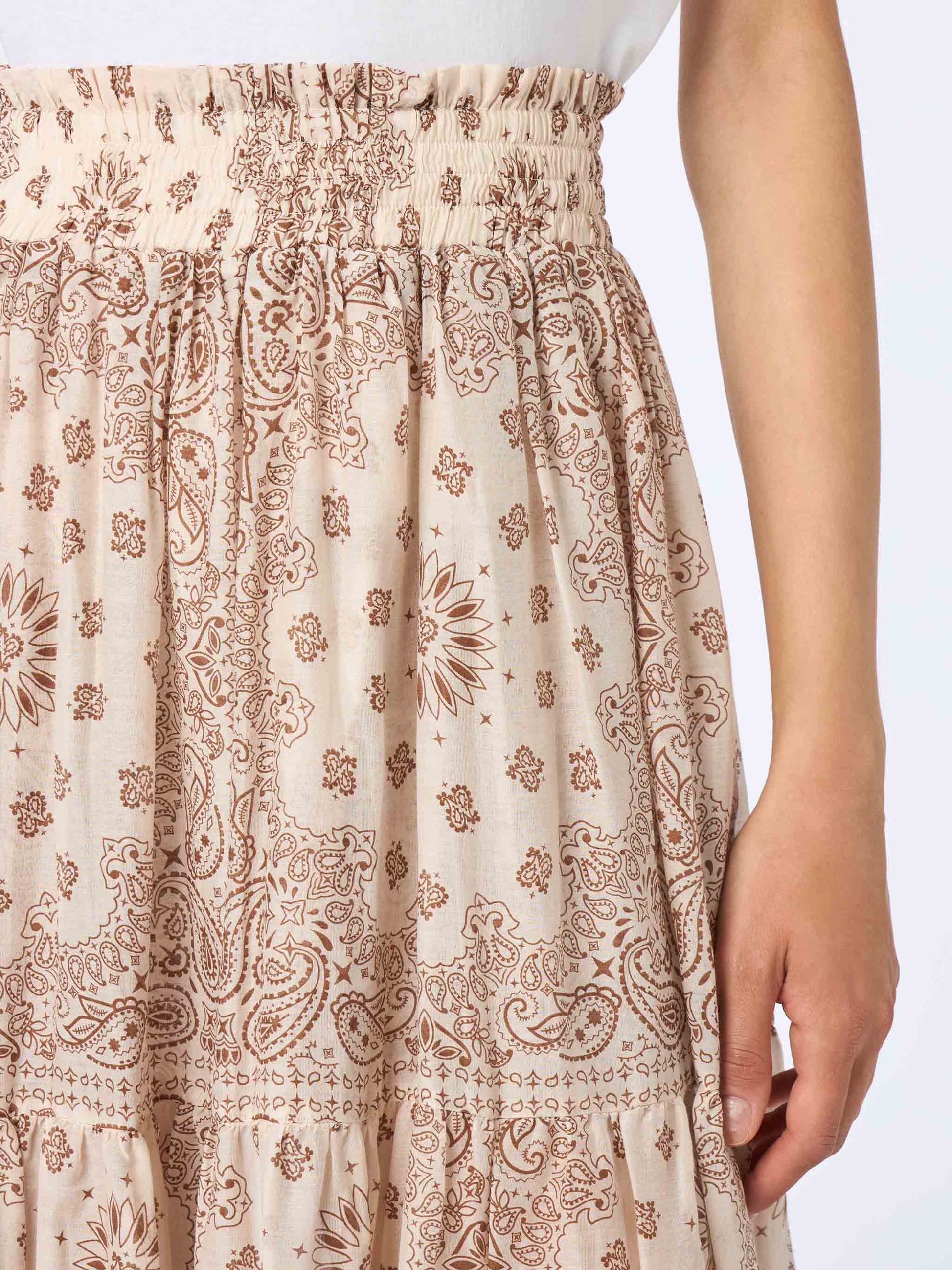 Woman silk voile pleated long skirt Cheyenne - MC2 Saint Barth