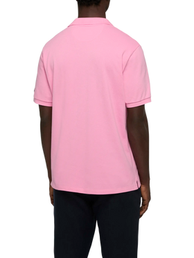 Bubble pink cotton piquet buttonless polo shirt Charles - MC2 Saint Barth