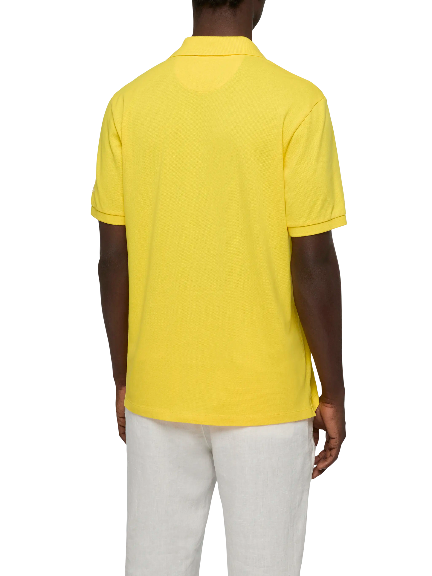 Yellow cotton piquet buttonless polo shirt Charles - MC2 Saint Barth