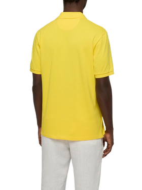 Yellow cotton piquet buttonless polo shirt Charles - MC2 Saint Barth