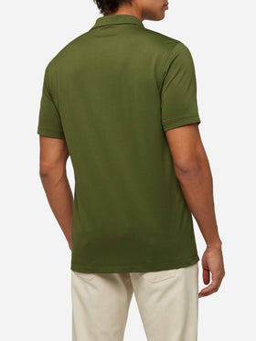 Military green technical piquet polo shirt Camber - MC2 Saint Barth