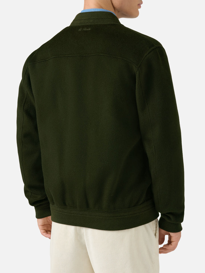 Unlined Camden wool bomber inmilitary green
