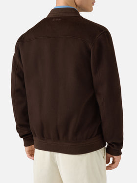 Unlined Camden wool bomber in brown