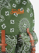 Canvas-Rucksack Cody mit grünem Bandanna-Print