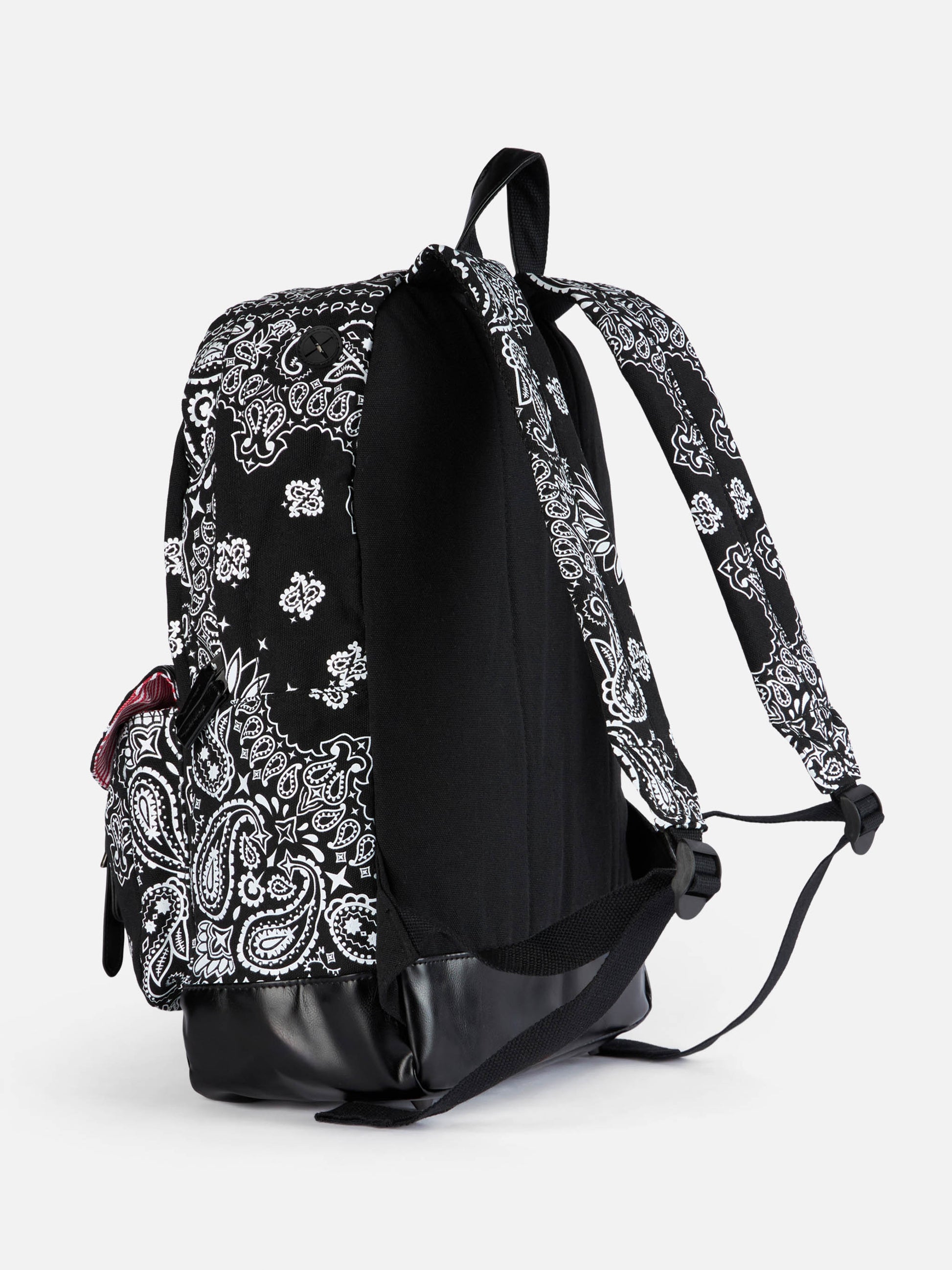 Canvas backpack cody with black bandanna print - MC2 Saint Barth
