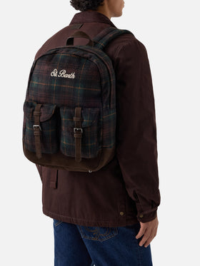 mochila de mezcla de lana con estampado tartán Cody 