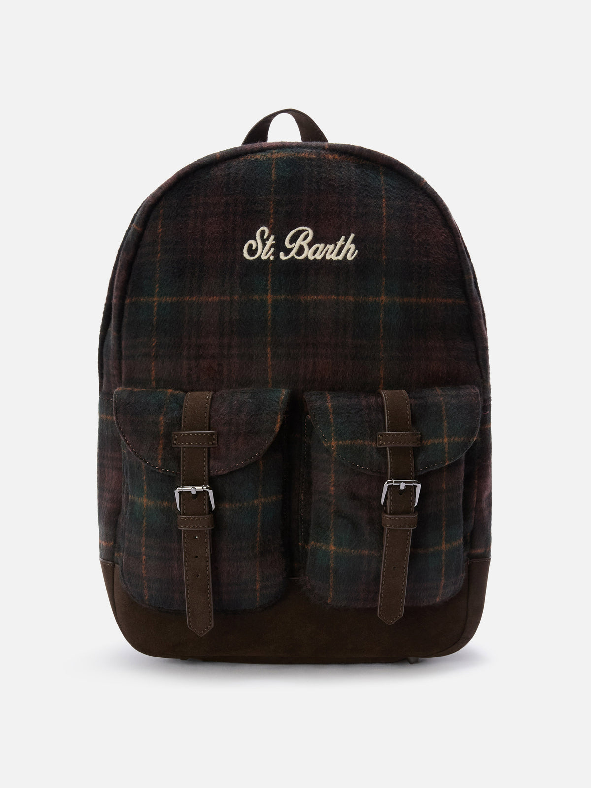mochila de mezcla de lana con estampado tartán Cody 