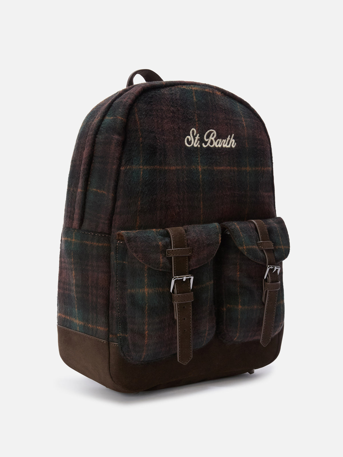 mochila de mezcla de lana con estampado tartán Cody 