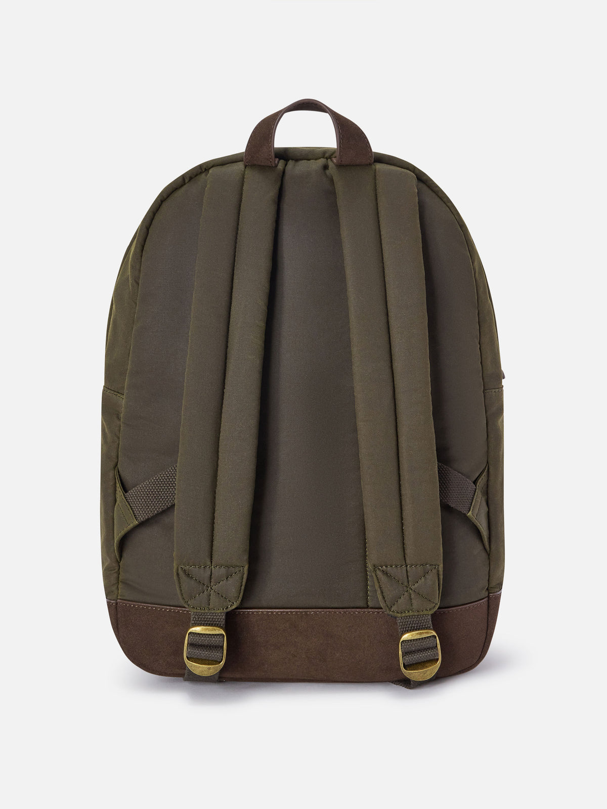 Zaino Cody verde militare in tessuto cerato con ricamo logo
