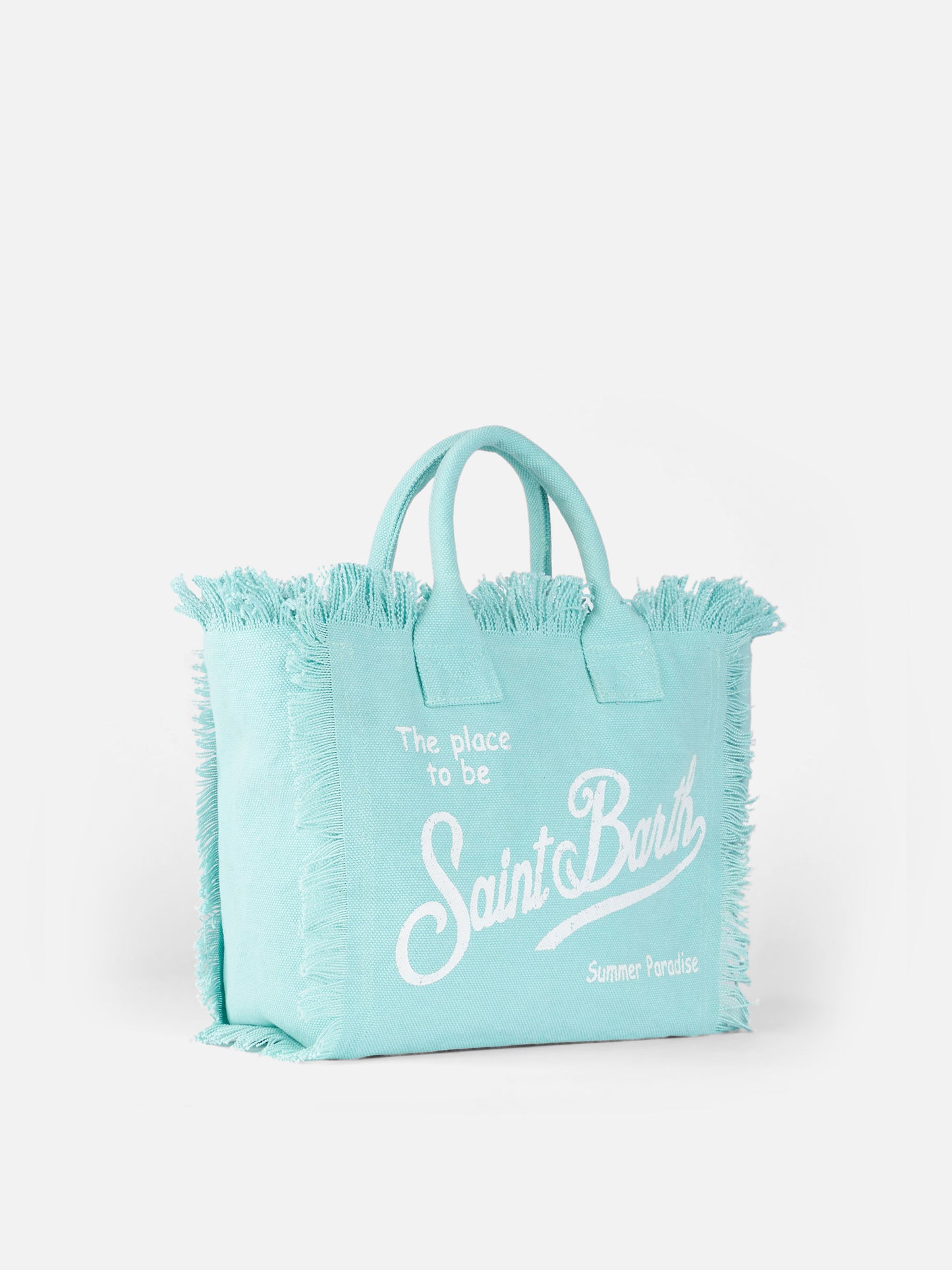 Colette water green cotton canvas handbag - MC2 Saint Barth