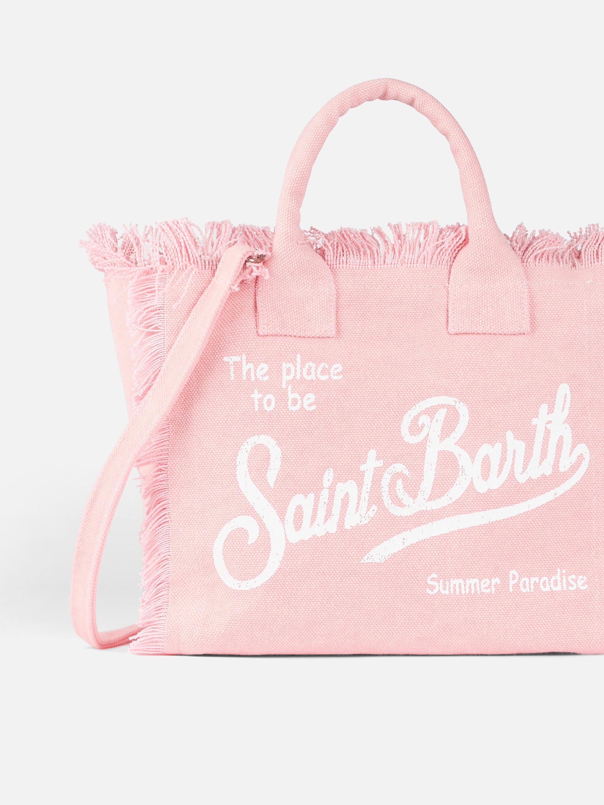 Colette pink cotton canvas handbag - MC2 Saint Barth