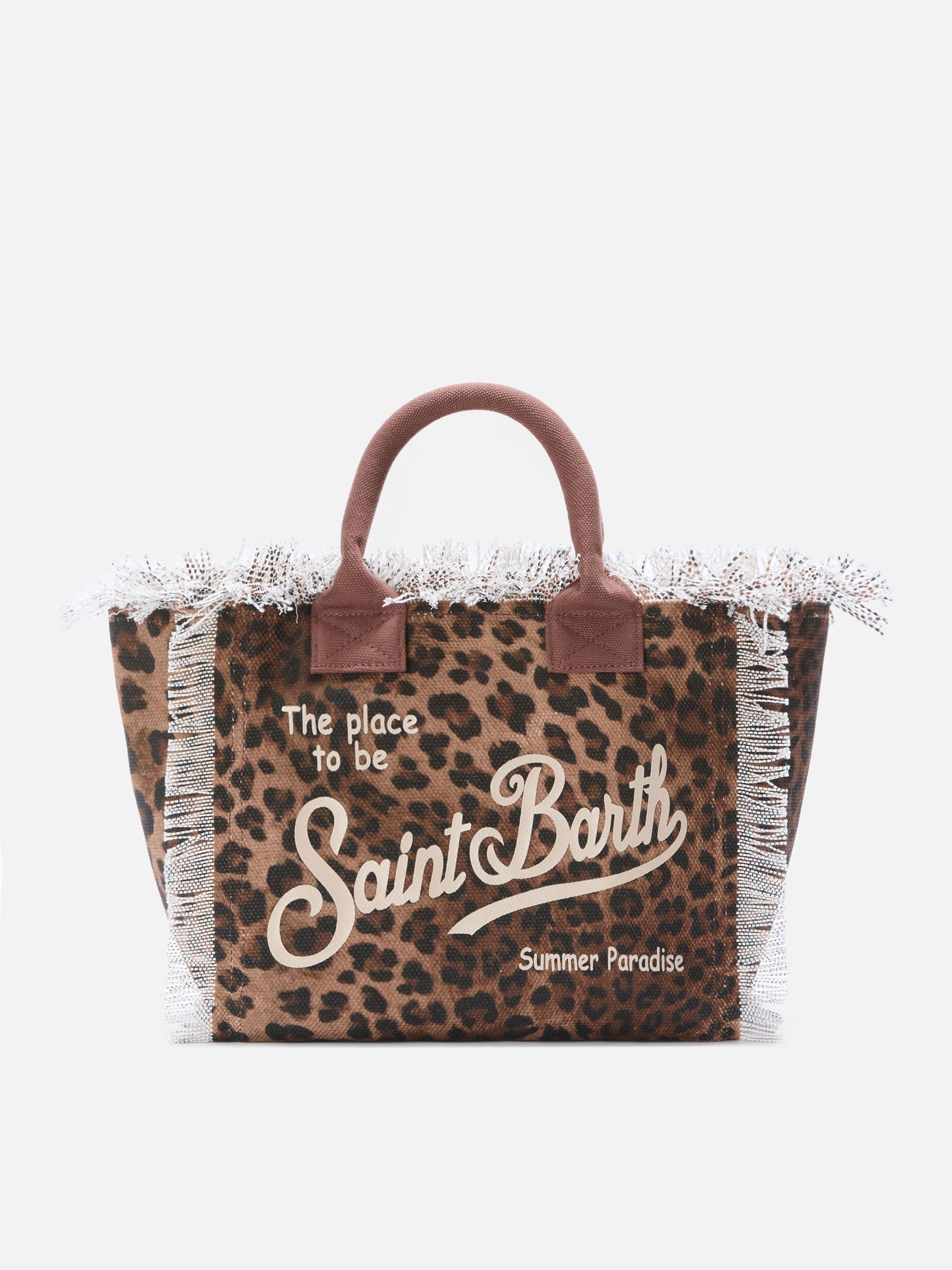 Borsa Colette in canvas con fantasia leopardata