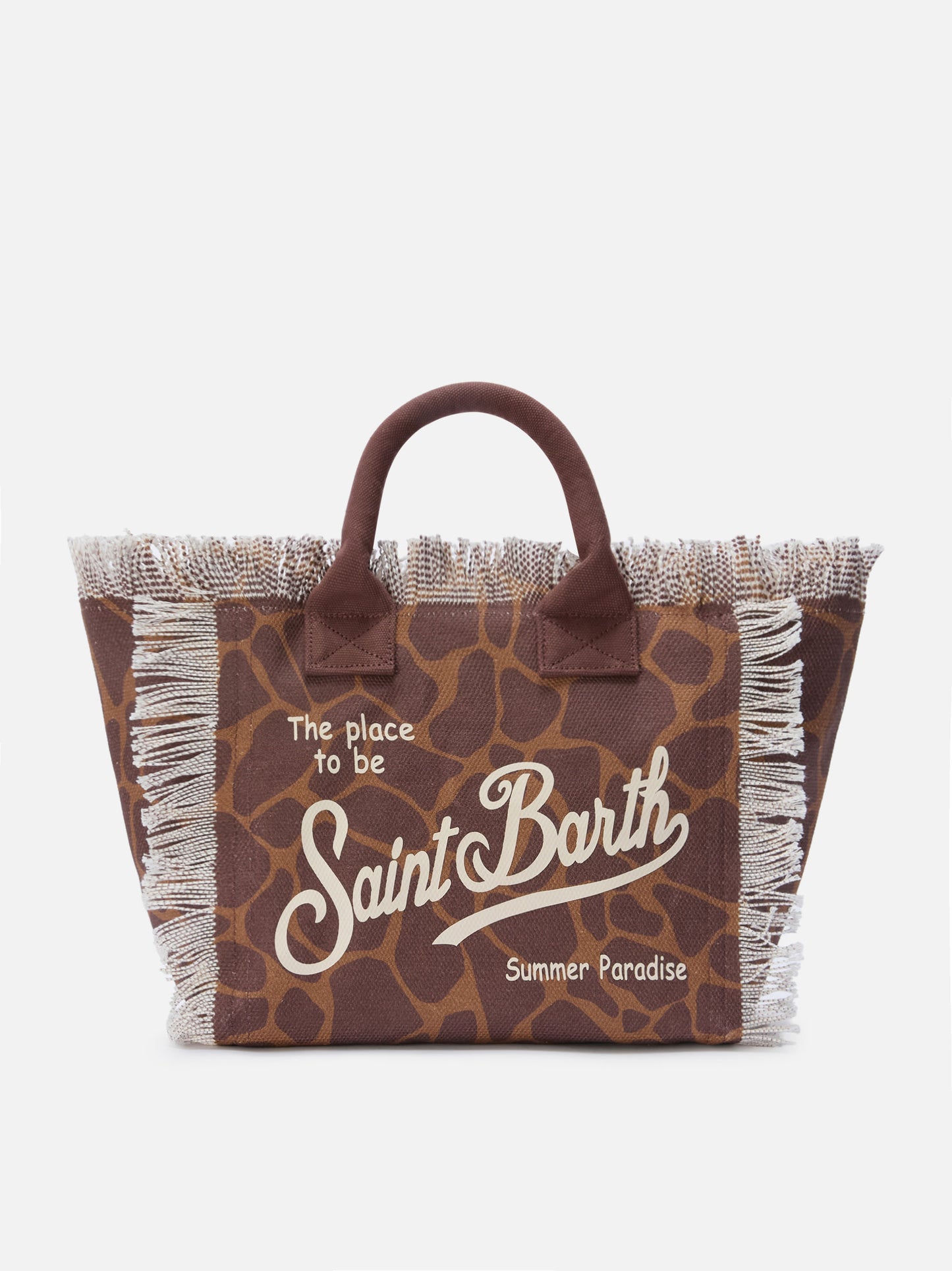 Borsa Colette in canvas con fantasia animalier