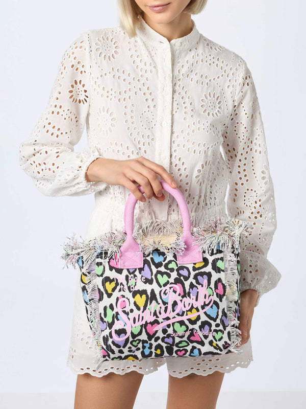 Colette-Handtasche aus Baumwollcanvas mit Tiermotiv