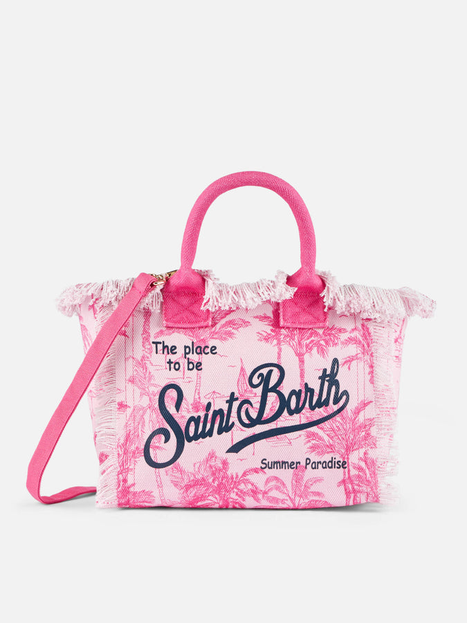 Mc2 Saint Barth Borsa Colette in tela di cotone Toile de Jouy