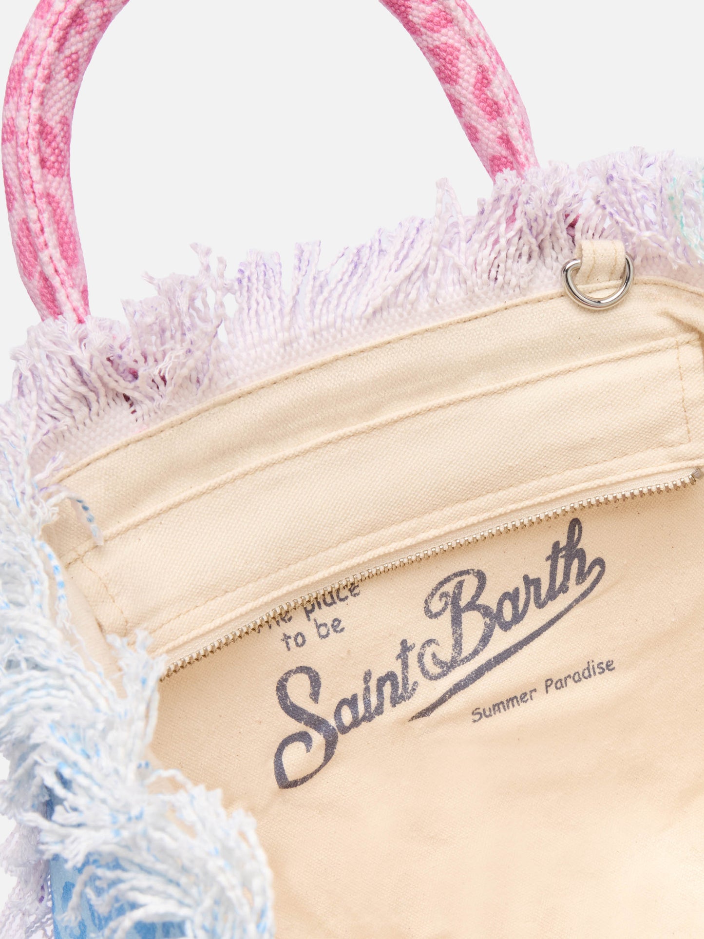 Handtasche Colette aus Baumwollcanvas mit mehrfarbigem Animalier-Print