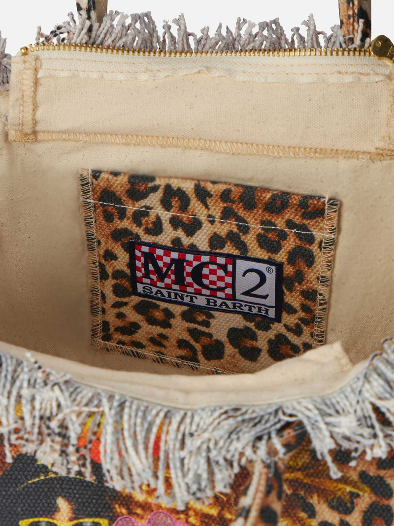 Borsa Colette in tela di cotone animalier | EDIZIONE SPECIALE FIORUCCI