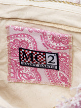 Cotton canvas Colette handbag with paisley print