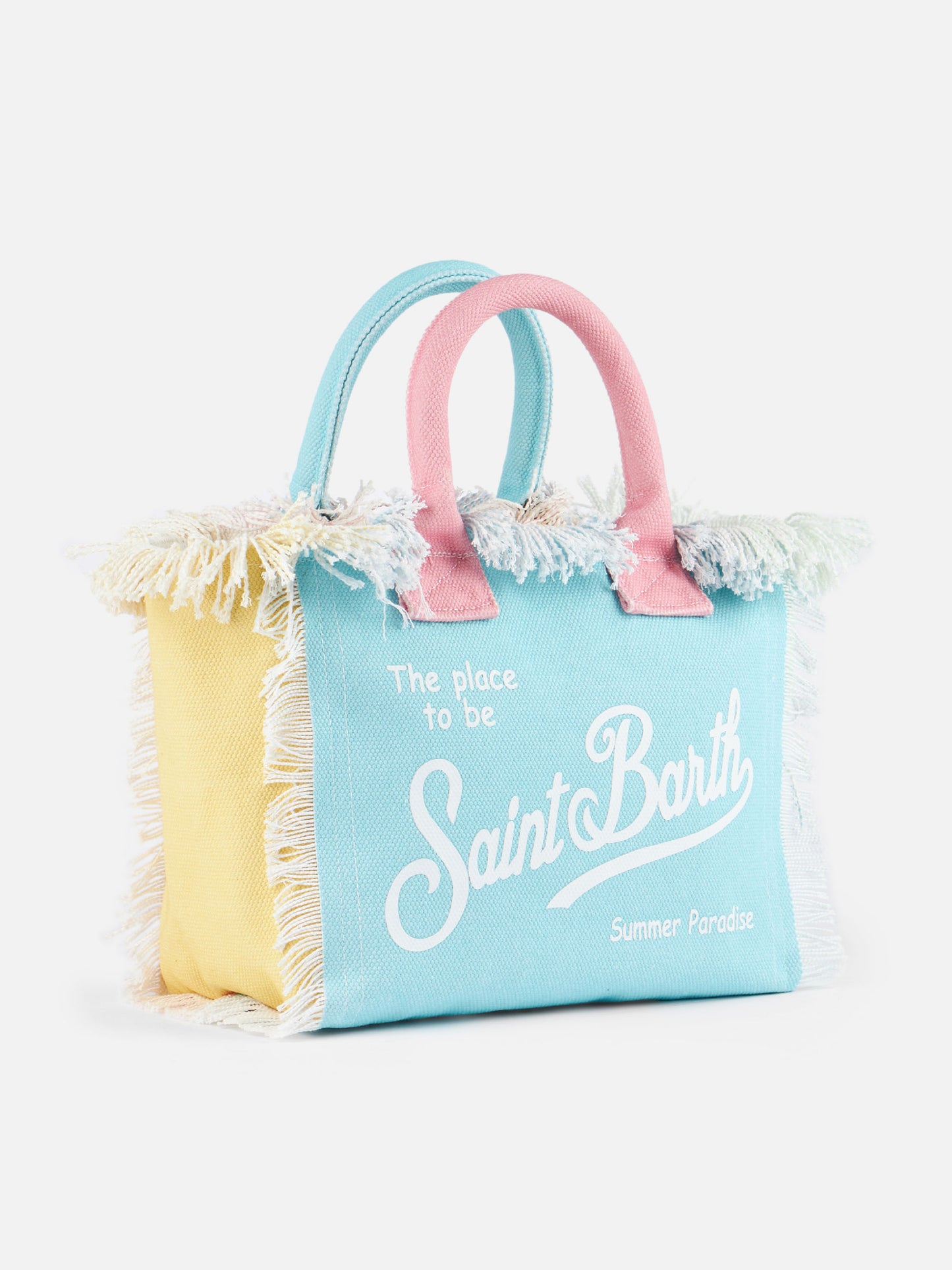 Colette color block cotton canvas handbag - MC2 Saint Barth