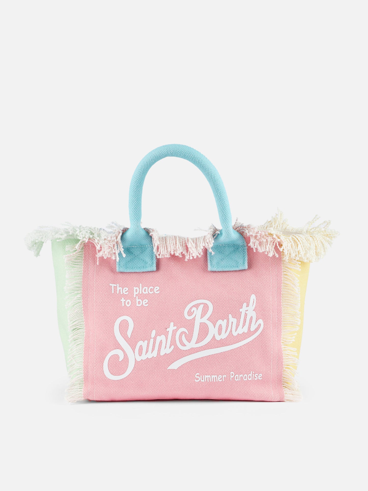 Colette color block cotton canvas handbag - MC2 Saint Barth