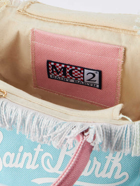 Colette color block cotton canvas handbag - MC2 Saint Barth