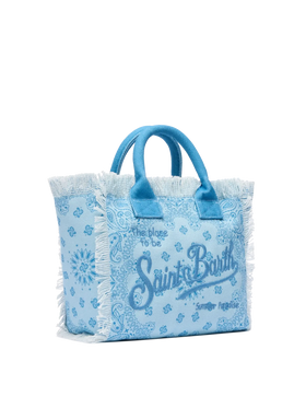 Handtasche Colette aus Baumwollcanvas mit Bandana-Print 