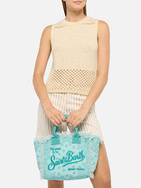 Colette cotton canvas handbag with bandanna print