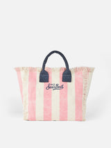 Formentera striped cotton canvas Colette handbag