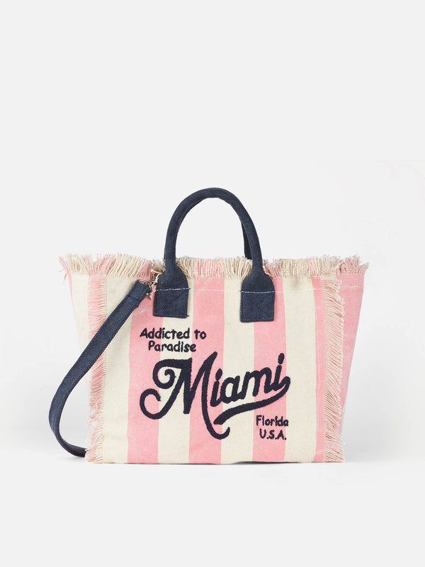 Miami-Handtasche aus gestreiftem Baumwoll-Canvas von Colette